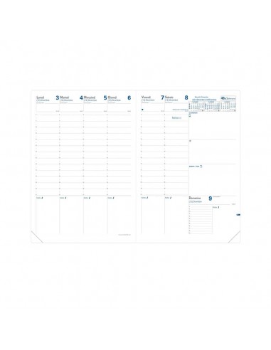 Agenda settimanale Quo Vadis Prenote 21x29,7 cm - rivest. granuloso Impala nero 024088Q Quo Vadis - 3