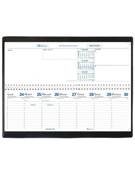 Planning settimanale Quo Vadis Agendascop 30x10 cm - Impala nero 020026Q Quo Vadis - 2 Planning settimanale Quo Vadis Agendascop 30x10 cm - Impala nero 020026Q Quo Vadis - 2
