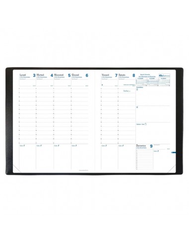 Agenda settimanale Quo Vadis Trinote - Impala 18x24 cm nero 048083Q Quo Vadis - 2