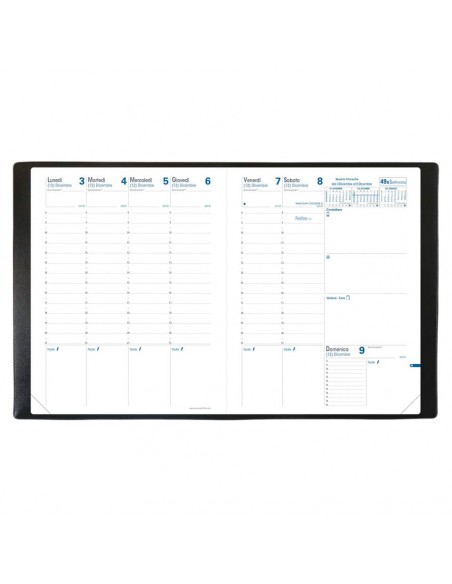 Agenda settimanale Quo Vadis Trinote - Impala 18x24 cm nero 048083Q Quo Vadis - 2