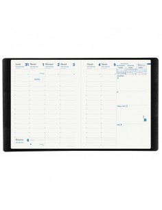 Agenda settimanale Quo Vadis Presidente Equology Riciclata 21x27 cm nero 016588Q Quo Vadis - 1 2