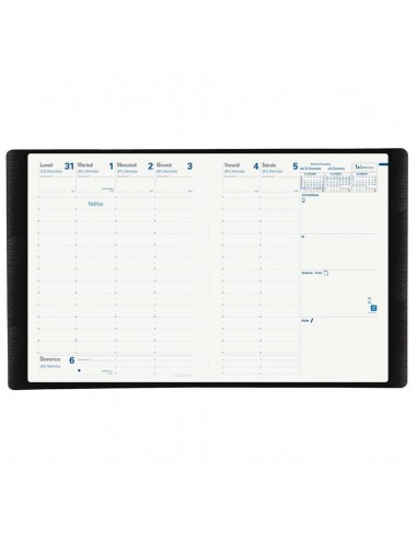 Agenda settimanale Quo Vadis Presidente Equology Riciclata 21x27 cm nero 016588Q Quo Vadis - 2