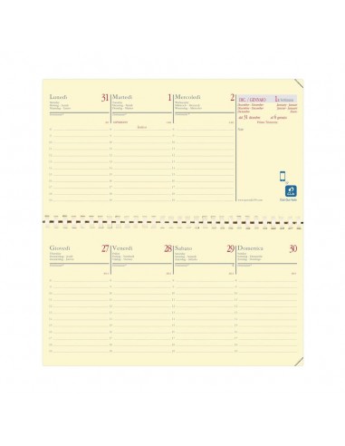 Agenda settimanale Quo Vadis Planital - Impala 8,8x17 cm nero 422088Q Quo Vadis - 3