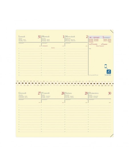 Agenda settimanale Quo Vadis Planital - Impala 8,8x17 cm nero 422088Q Quo Vadis - 3