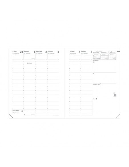 Agenda settimanale Quo Vadis Presidente 21x27 cm - rivest. sintetico lucido Madera nero 016303Q Quo Vadis - 3