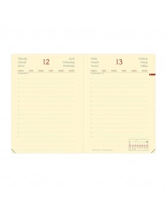 Agenda settimanale 2022 Quo Vadis Daily Pocket Prestige - Habana 8,8x13 cm rosso 617004Q 2