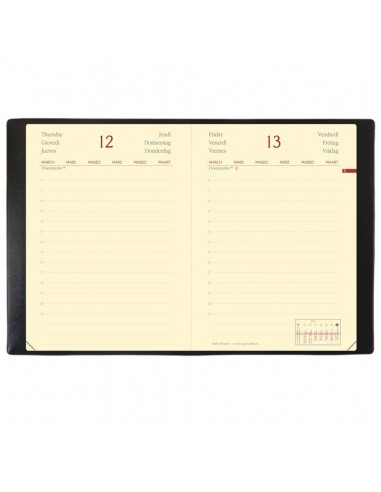 Agenda settimanale 2022 Quo Vadis Daily Pocket Prestige - Habana 8,8x13 cm rosso 617004Q