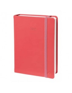 Agenda settimanale 2022 Quo Vadis Affari Prestige Silk 10x15 cm rosso corallo - 28595722MQ