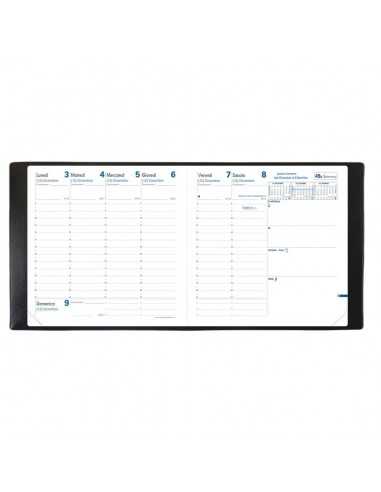 Agenda settimanale 2022 Quo Vadis Esecutivo Impala 16x16 cm nero - 01409822MQ