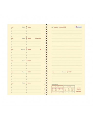 Agenda settimanale 2022 Quo Vadis Italnote Spirale Impala 8,8x17 cm nero 21906922MQ