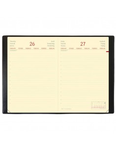 Agenda giornaliera 2022 Quo Vadis Daily 17 Prestige Habana 12x17 cm rosso 37600222MQ 2