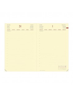 Agenda giornaliera 2022 Quo Vadis Daily 21 Prestige Habana 13x21 cm rosso - 37500422MQ 2