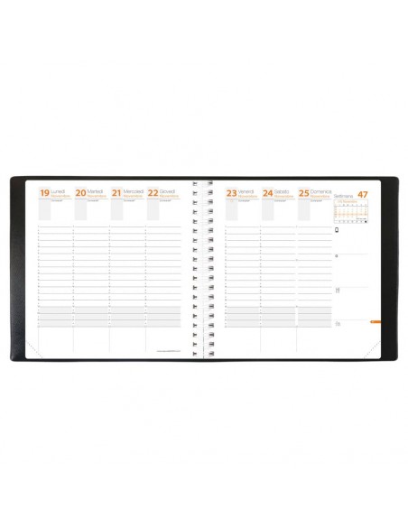Agenda settimanale 2022 Quo Vadis Time&Life Medium 16x16 cm blu cangiante 54012022MQ
