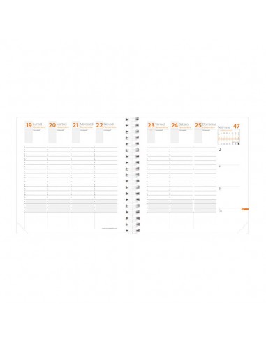 Agenda settimanale 2022 Quo Vadis Time&Life Medium 16x16 cm blu cangiante 54012022MQ