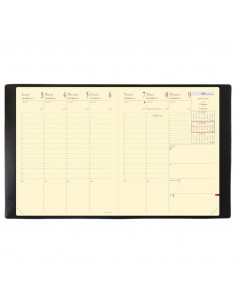 Agenda settimanale 2022 Quo Vadis Presidente Prestige Soho 21x27 cm nero 28736922MQ 2