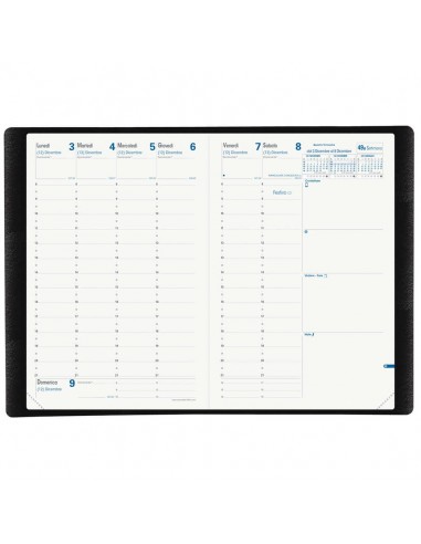 Agenda settimanale 2022 Quo Vadis Ministro Riciclata Equology 16x24 cm nero - 01501522MQ