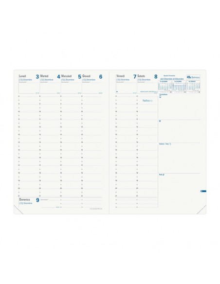 Agenda settimanale 2022 Quo Vadis Ministro Riciclata Equology 16x24 cm rosso - 01501922MQ