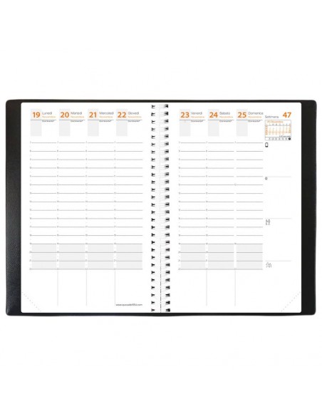 Agenda settimanale 2022 Quo Vadis Time&Life Pocket 10x15 cm blu 53912122MQ