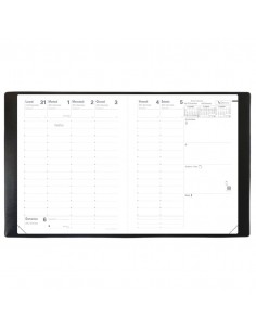 Agenda settimanale 2022  Quo Vadis Presidente Toscana 21x27 cm  nero 01652622MQ 2