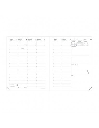 Agenda settimanale 2022  Quo Vadis Presidente Toscana 21x27 cm  nero 01652622MQ