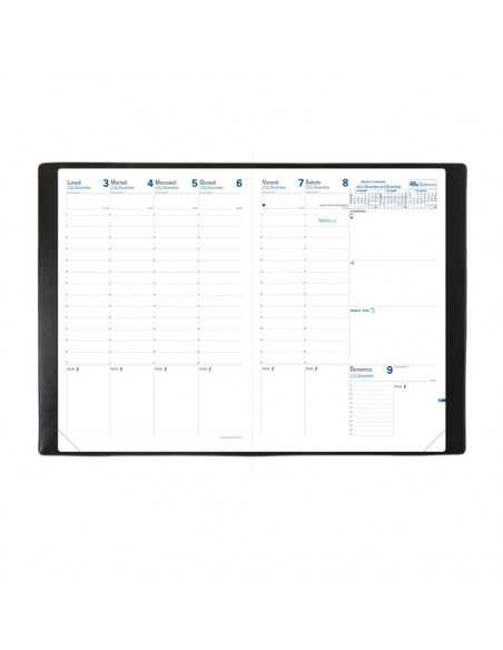 Agenda settimanale 2022 Quo Vadis Prenote Club  21x29,7 cm rosso - 02433122MQ