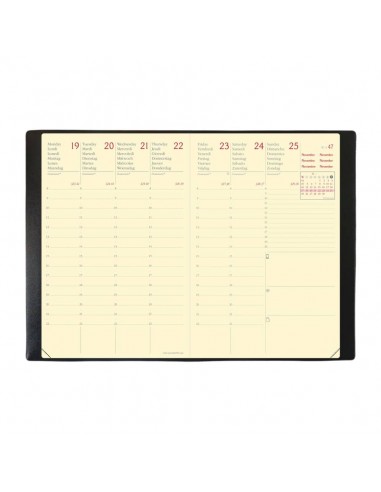 Agenda settimanale 2022 Quo Vadis Affari Prestige Silk 10x15 cm rosso corallo - 28595722MQ