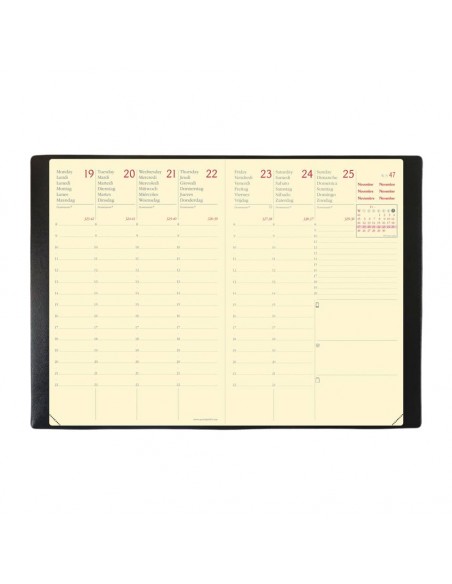 Agenda settimanale 2022 Quo Vadis Affari Prestige Silk 10x15 cm rosso corallo - 28595722MQ