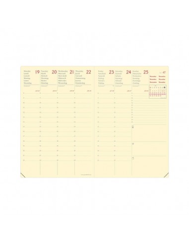 Agenda settimanale 2022 Quo Vadis Affari Prestige Silk 10x15 cm rosso corallo - 28595722MQ