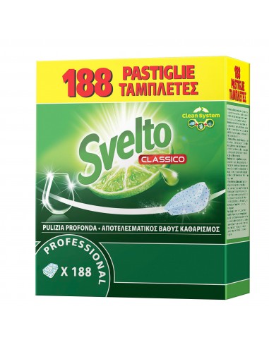 Detergente lavastoviglie Svelto Professional Tablets con estratto di limone conf. 188 pezzi - 8717163624234 Svelto - 2