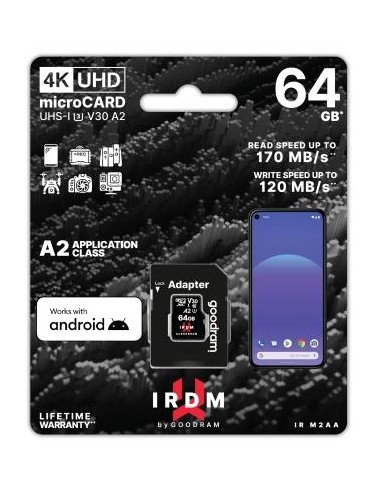 IRDM by GOODRAM 64GB MICRO CARD UHS I U3 A2 + adapter Goodram - 1