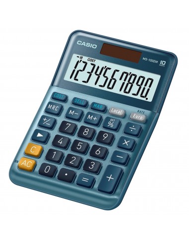 Calcolatrice da tavolo MS-100EM - 10 cifre - blu - Casio Casio - 1