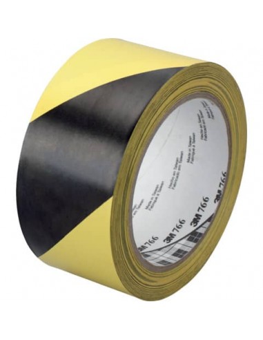 Nastro per segnaletica 3M in vinile 50,8 mm x 33 m nero/giallo 766I 3M - 1