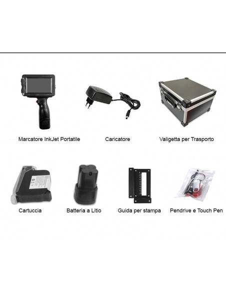 Marcatore portatile a getto di inchiostro - 600 dpi - stampa da 25,4 mm - MI-1760Plus  - 6