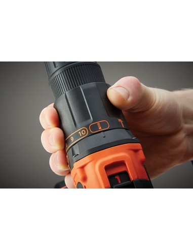 BLACK+DECKER Trapano Avvitatore Batteria a Percussione, 1 Batteria Litio, con 2 velocità meccaniche, 18V, BDCHD18K-QW Black&Deck