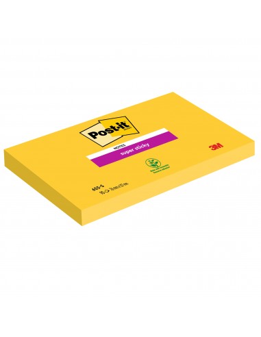 Post-it® Super Sticky - 76x127 mm - giallo oro - neutra - 90 - 655-S (conf. 12)