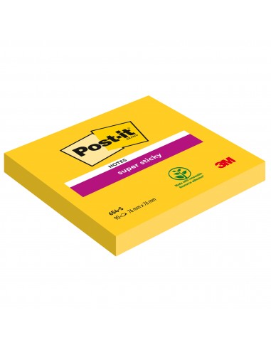 Post-it® Super Sticky - 76x76 mm - giallo oro - neutra - 90 - 654-S (conf. 12)