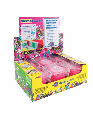 Dispenser nastro Memograph - rosa - 021200632 (conf. 6)