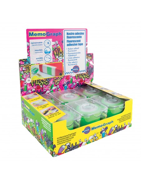 Dispenser nastro Memograph - verde - 021300632 (conf. 6)