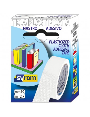 Nastro adesivo in tela Tes 702 Syrom - Tes 702 Special - 19 mm x 2,7 m - bianco - 7571