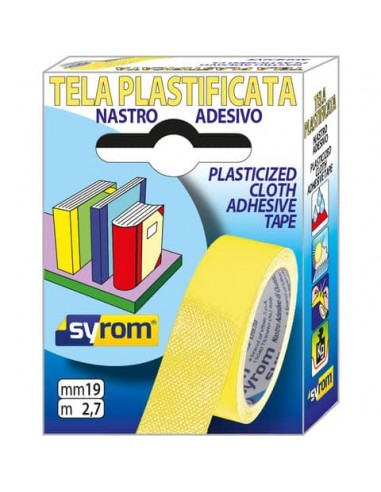 Nastro adesivo in tela Tes 702 Syrom - Tes 702 Special - 19 mm x 2,7 m - giallo - 7566