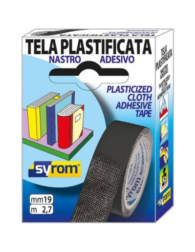 Nastro adesivo in tela Tes 702 Syrom - Tes 702 Special - 19 mm x 2,7 m - nero - 7569