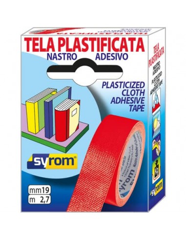 Nastro adesivo in tela Tes 702 Syrom - Tes 702 Special - 19 mm x 2,7 m - rosso - 7565