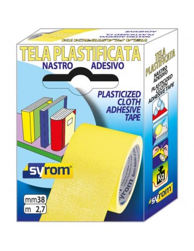 Nastro adesivo in tela Tes 702 Syrom - Tes 702 Special - 38 mm x 2,7 m - giallo - 7574