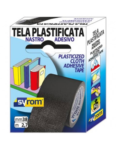 Nastro adesivo in tela Tes 702 Syrom - Tes 702 Special - 38 mm x 2,7 m - nero - 7577