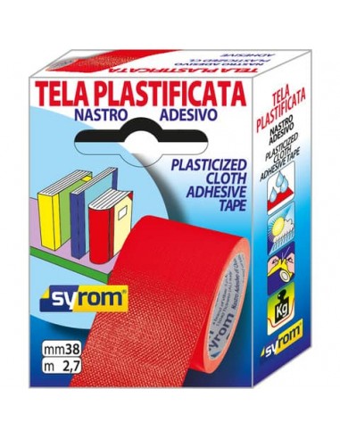 Nastro adesivo in tela Tes 702 Syrom - Tes 702 Special - 38 mm x 2,7 m - rosso - 7573