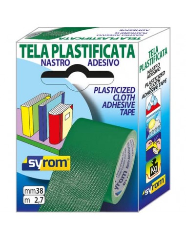 Nastro adesivo in tela Tes 702 Syrom - Tes 702 Special - 38 mm x 2,7 m - verde - 7575