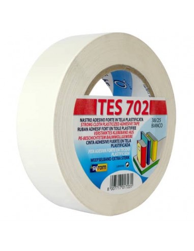 Nastro adesivo in tela Tes 702 Syrom - Tes 702 - 38 mm x 25 m - bianco - 1723