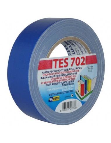 Nastro adesivo in tela Tes 702 Syrom - Tes 702 - 38 mm x 25 m - blu - 1753