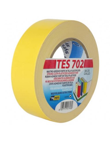 Nastro adesivo in tela Tes 702 Syrom - Tes 702 - 38 mm x 25 m - giallo - 1743