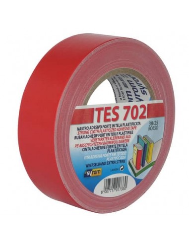 Nastro adesivo in tela Tes 702 Syrom - Tes 702 - 38 mm x 25 m - rosso - 1733